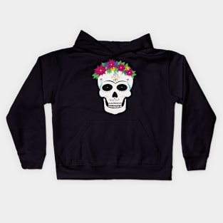 Frida Kahlo floral skull Kids Hoodie